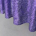Glitter Round Sequin Sparkly Tablecloth- Purple