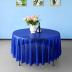 Glitter Round Sequin Sparkly Tablecloth - Royal Blue