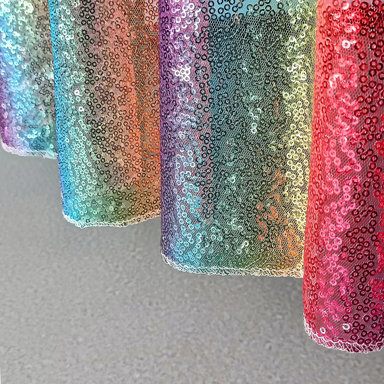 Glitter Round Sequin Sparkly Tablecloth - Rainbow
