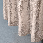 Glitter Round Sequin Sparkly Tablecloth - Rose Gold