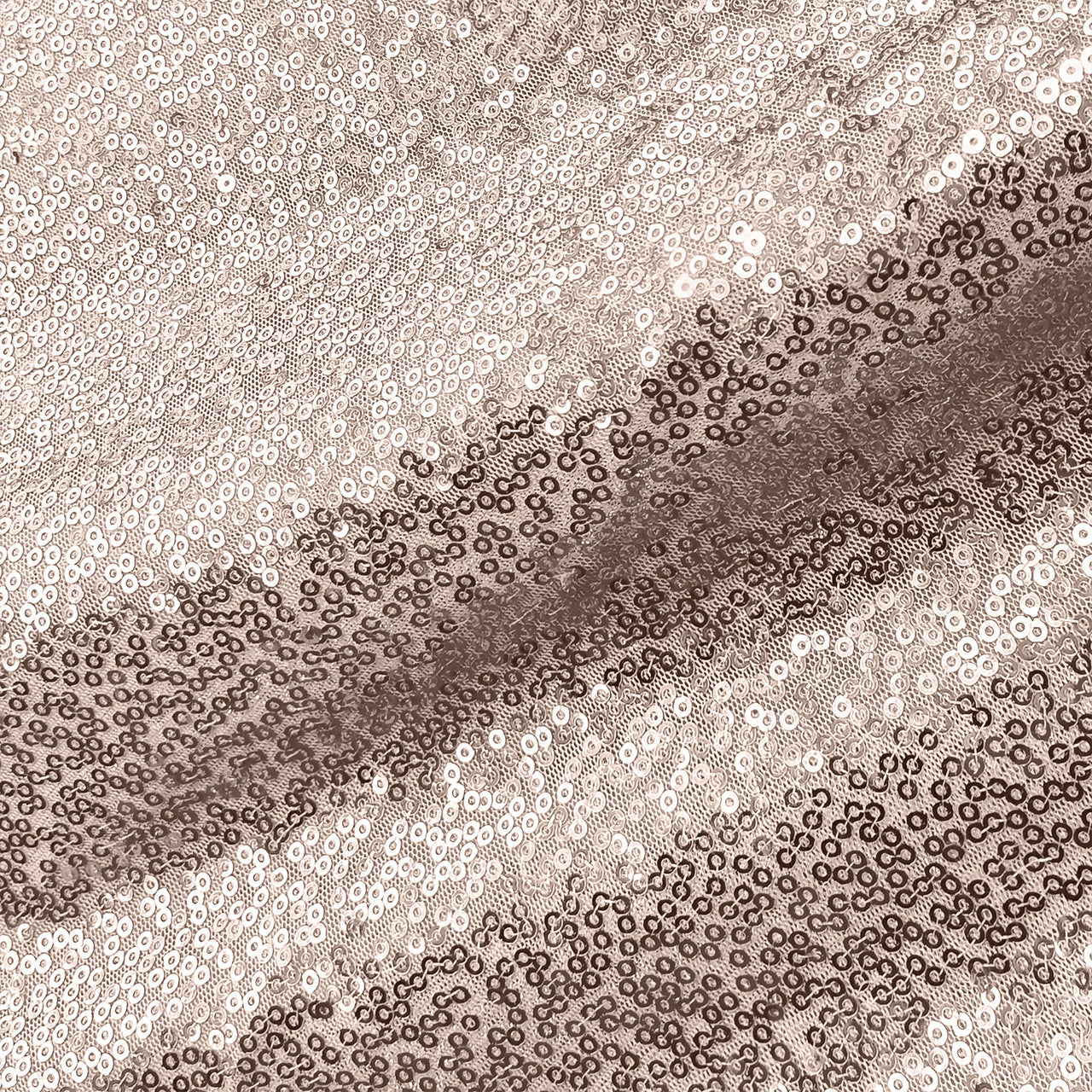 Glitter Round Sequin Sparkly Tablecloth - Rose Gold