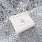 Glitter Round Sequin Sparkly Tablecloth - Silver