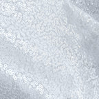 Glitter Round Sequin Sparkly Tablecloth - White