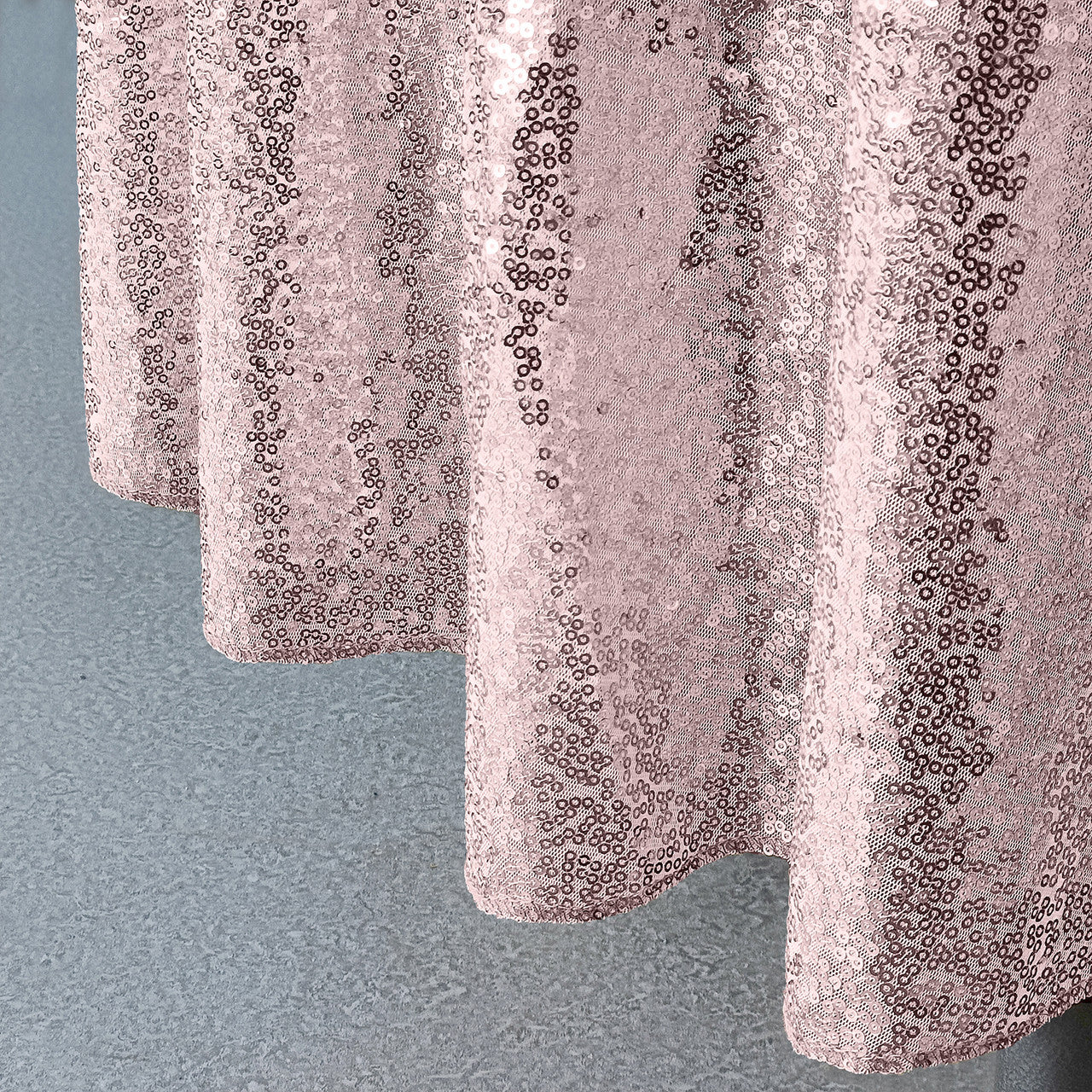 Sequin Sparkly Square Tablecloth - Blush Pink
