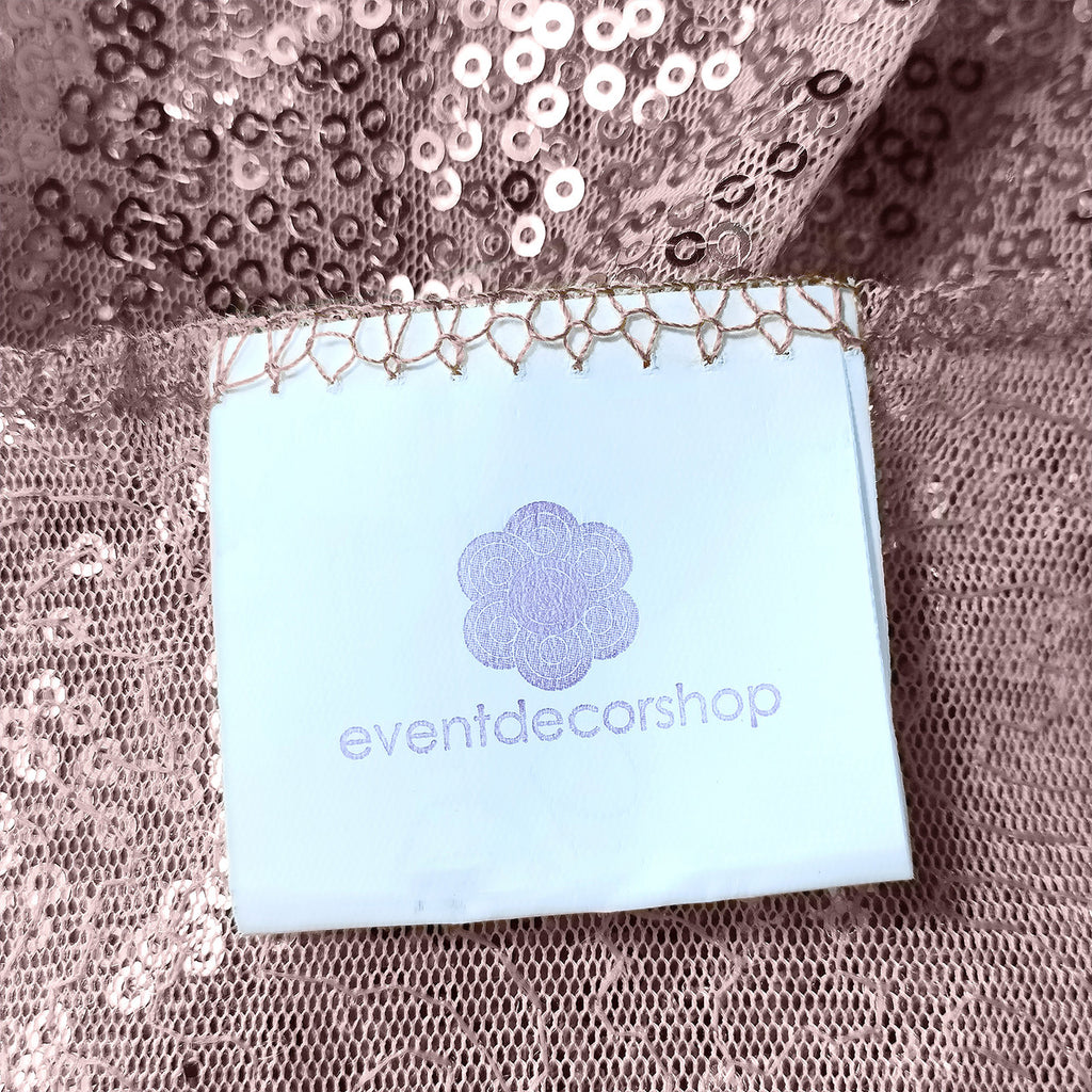 Sequin Sparkly Square Tablecloth - Blush Pink