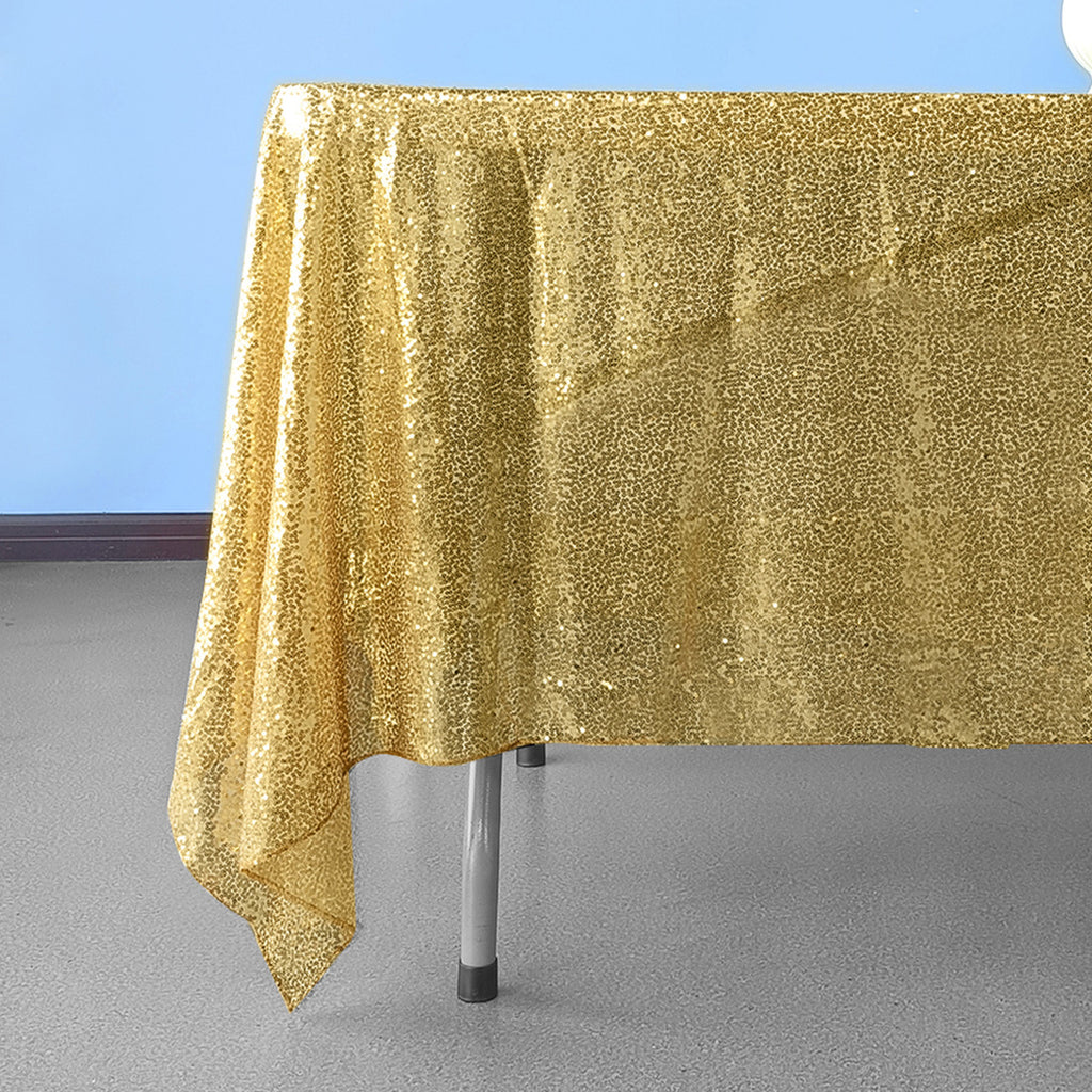 Sequin Sparkly Square Tablecloth - Champagne