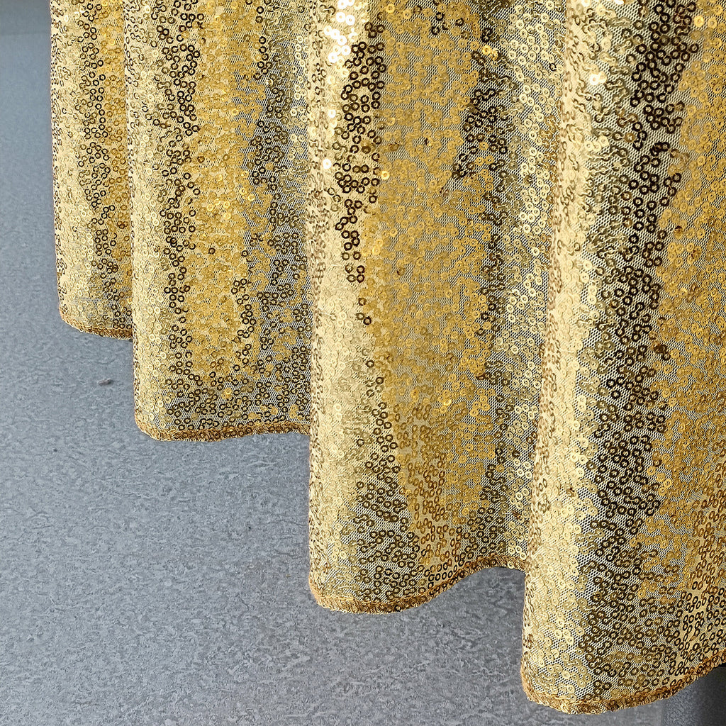 Sequin Sparkly Square Tablecloth - Champagne