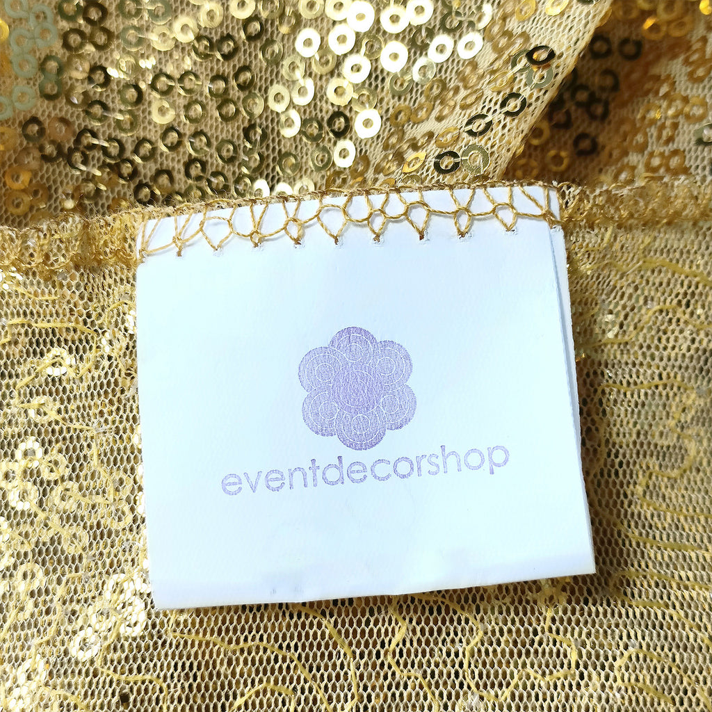 Sequin Sparkly Square Tablecloth - Champagne