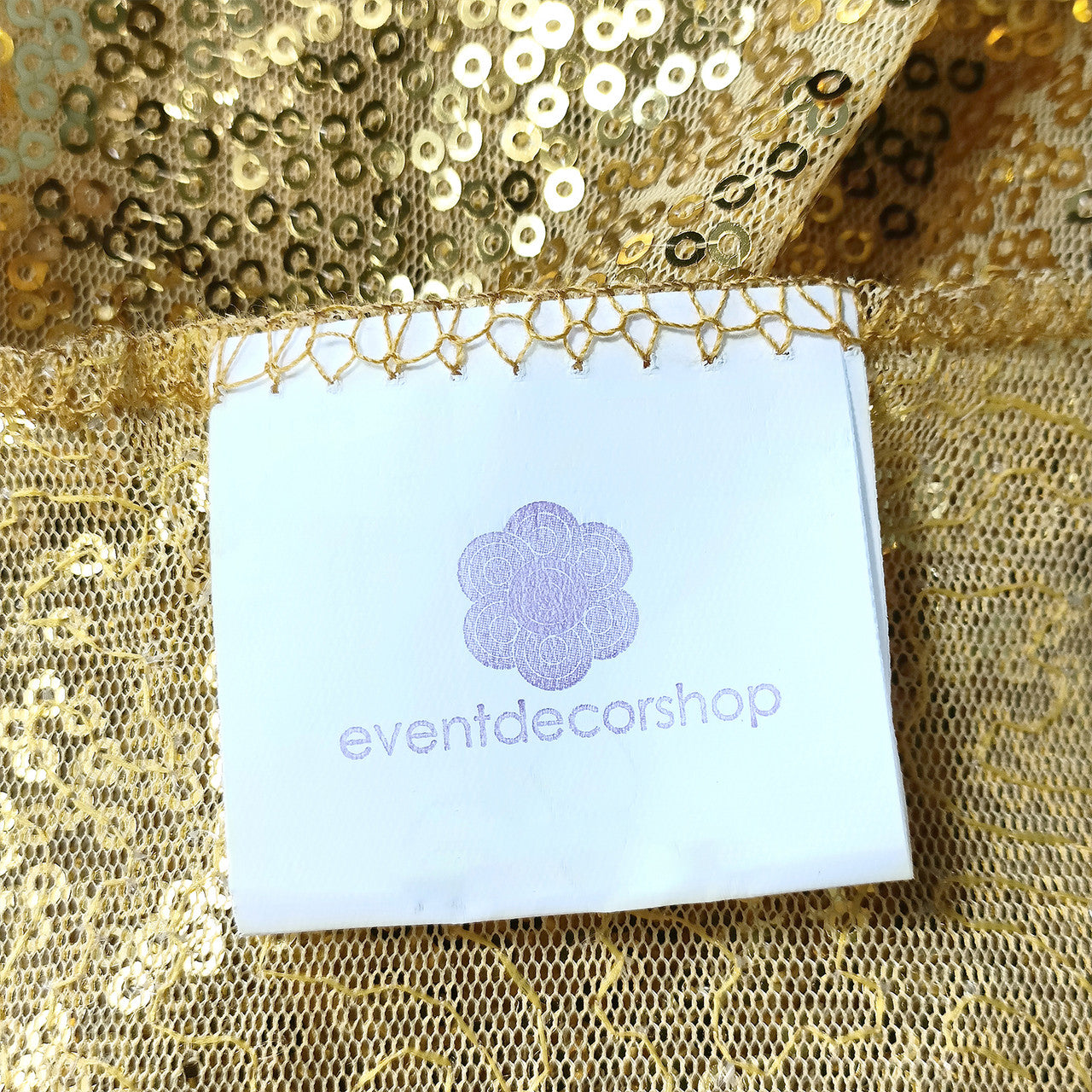 Sequin Sparkly Square Tablecloth - Champagne