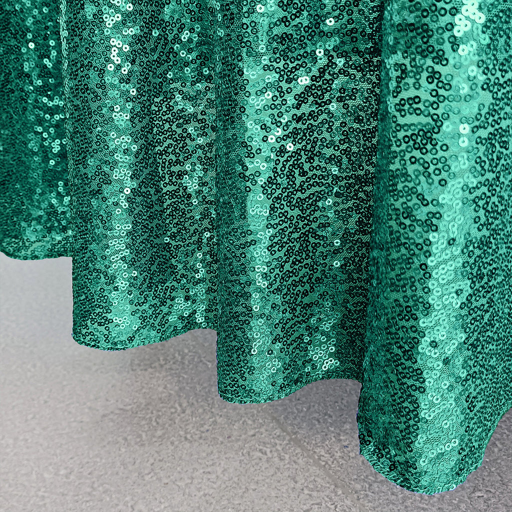 Sequin Sparkly Square Tablecloth - Emerald Green