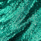 Sequin Sparkly Square Tablecloth - Emerald Green