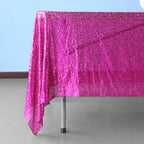 Sequin Sparkly Square Tablecloth - Fuchsia