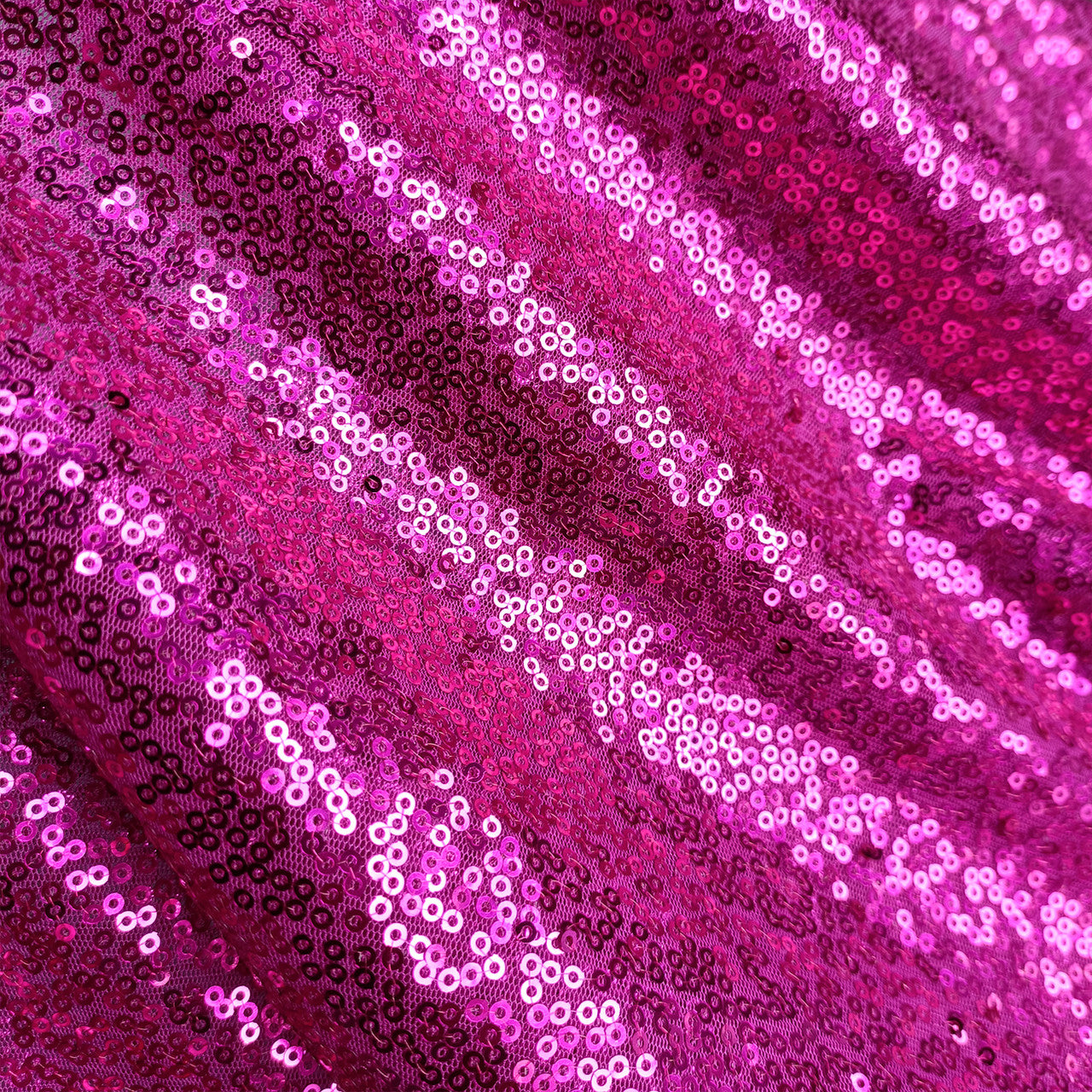 Sequin Sparkly Square Tablecloth - Fuchsia