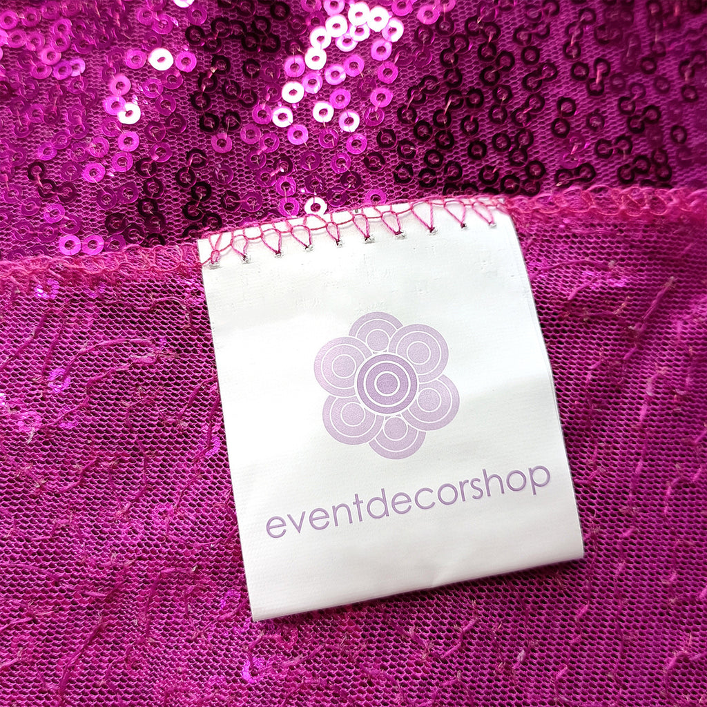 Sequin Sparkly Square Tablecloth - Fuchsia