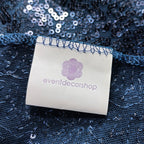 Sequin Sparkly Square Tablecloth - Navy