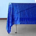 Sequin Sparkly Square Tablecloth - Royal Blue