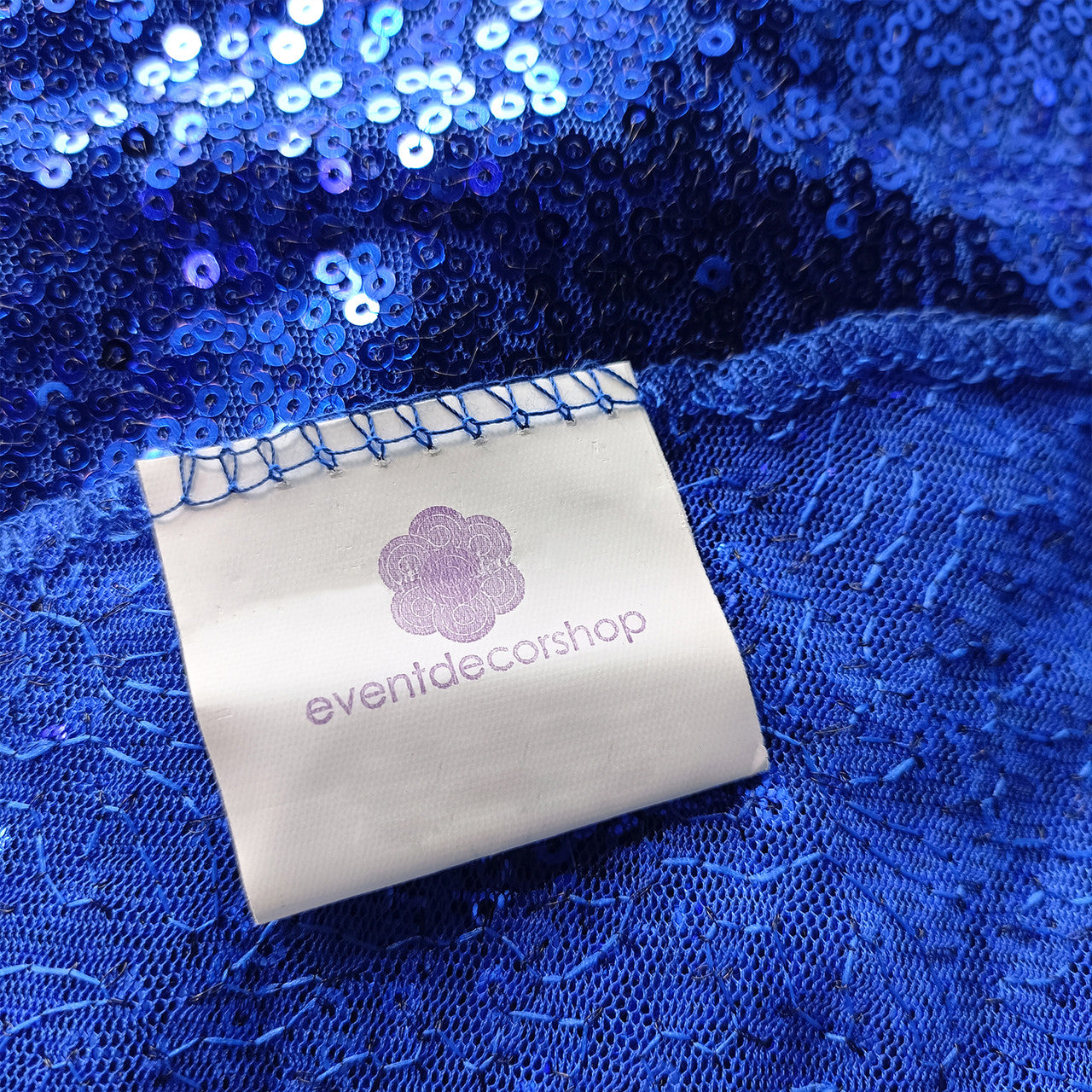 Sequin Sparkly Square Tablecloth - Royal Blue