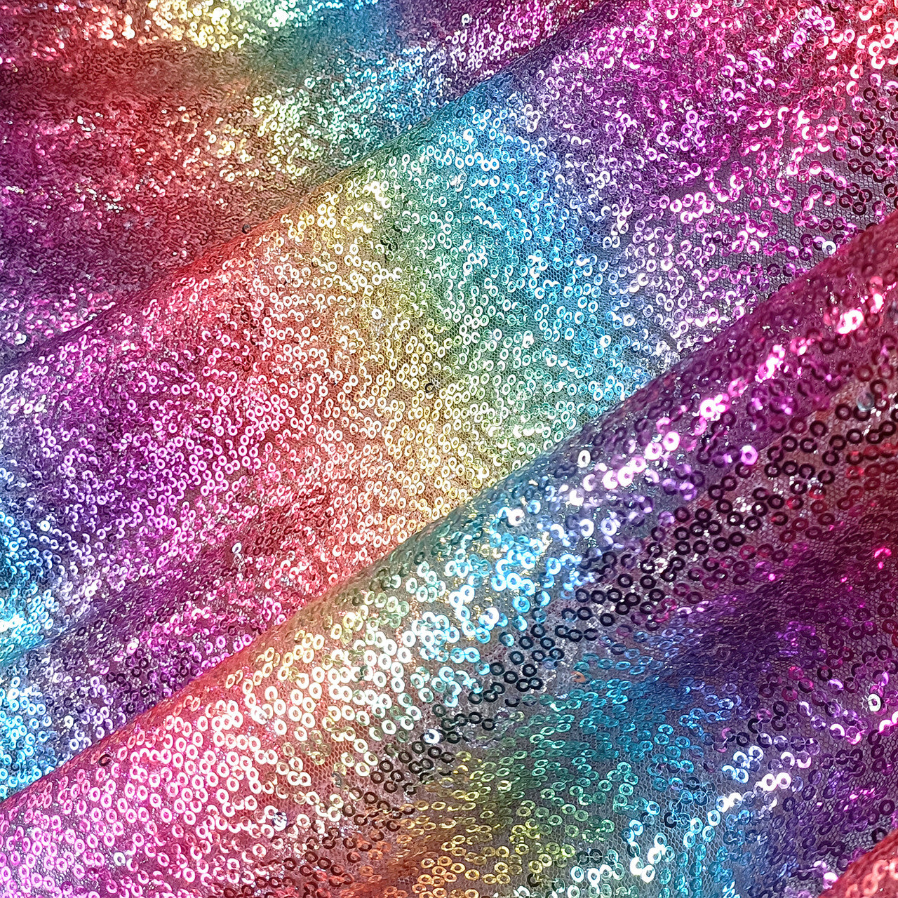Sequin Sparkly Square Tablecloth - Rainbow