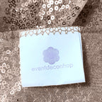 Sequin Sparkly Square Tablecloth - Rose Gold