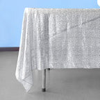 Sequin Sparkly Square Tablecloth - Silver