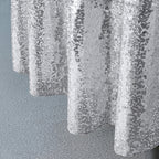 Sequin Sparkly Square Tablecloth - Silver