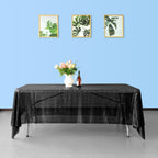 Sequin Rectangle Sparkly Tablecloth -  Black