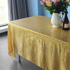 Sequin Rectangle Sparkly Tablecloth - Champagne