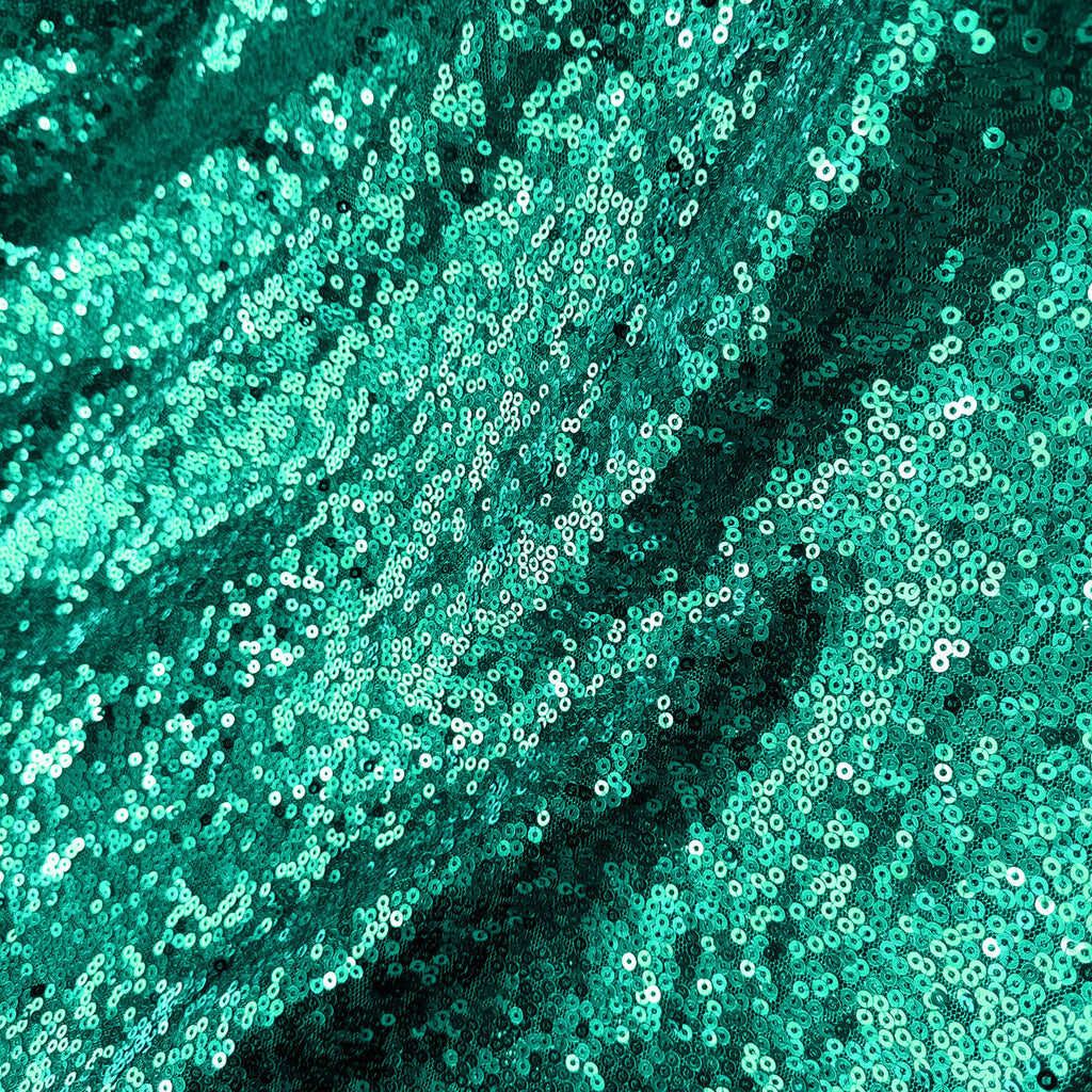 Sequin Rectangle Sparkly Tablecloth - Emerald Green