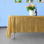 Sequin Rectangle Sparkly Tablecloth - Gold
