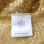 Sequin Rectangle Sparkly Tablecloth - Gold