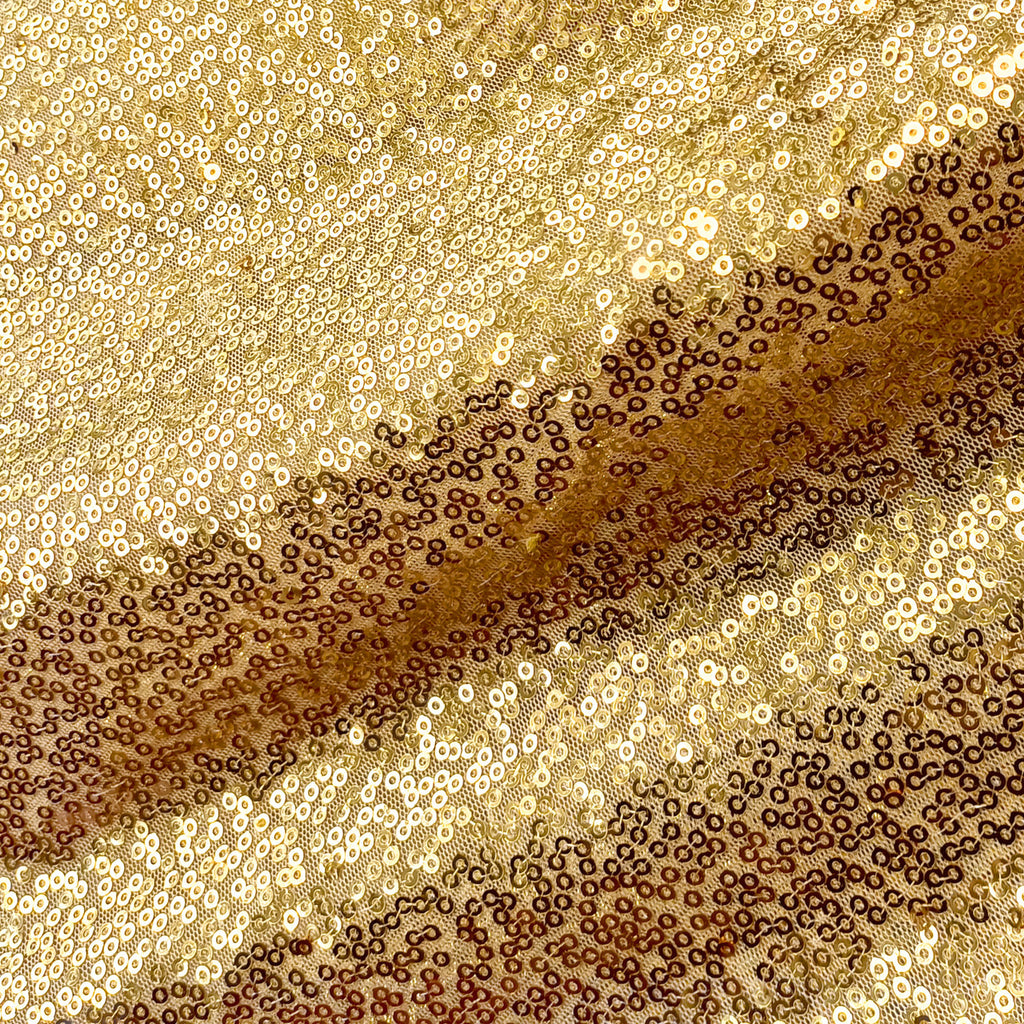 Sequin Rectangle Sparkly Tablecloth - Gold