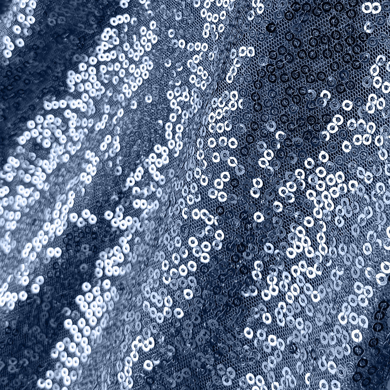 Sequin Rectangle Sparkly Tablecloth - Navy