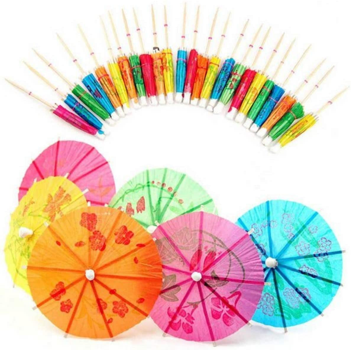 Colourful Paper Cocktail Umbrellas