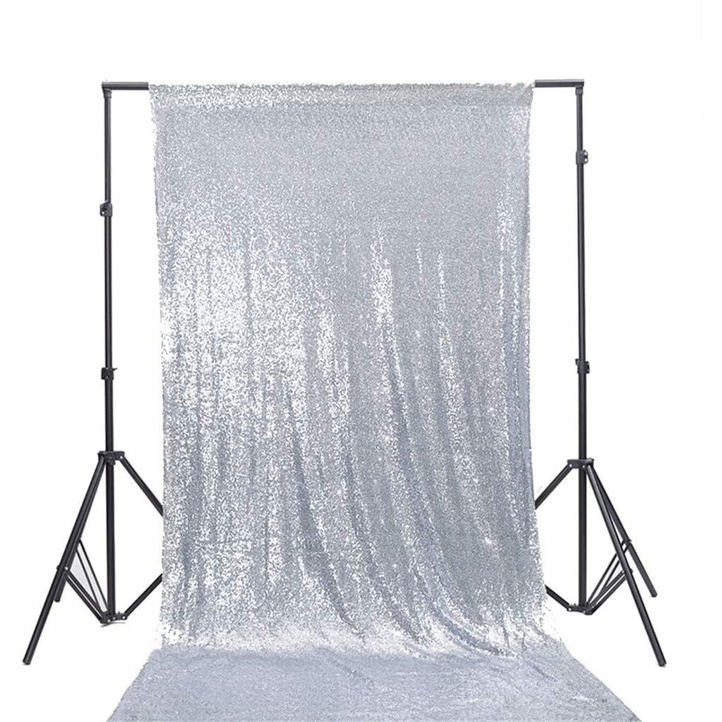 4ft x 9ft (1.3m x 3m) Sequin Backdrop Photography - Silver