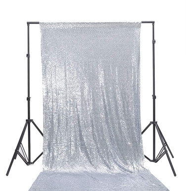 4ft x 9ft (1.3m x 3m) Sequin Backdrop Photography - Silver