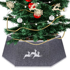 Christmas Tree Skirt Base Cover - Silver