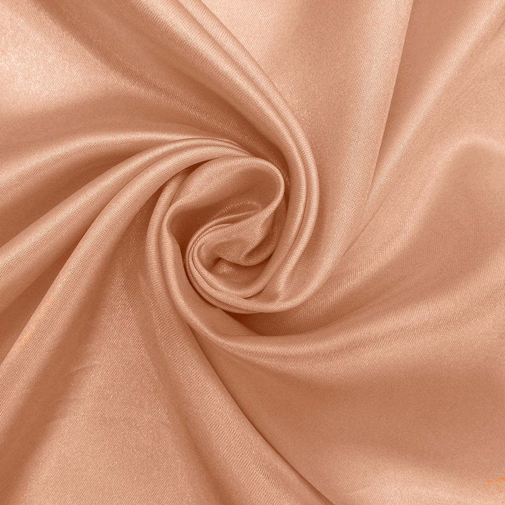 Plastic Tablecloth and Satin Table Runner Set - White & Peach