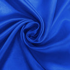 Plastic Tablecloth and Satin Table Runner Set - White & Royal Blue