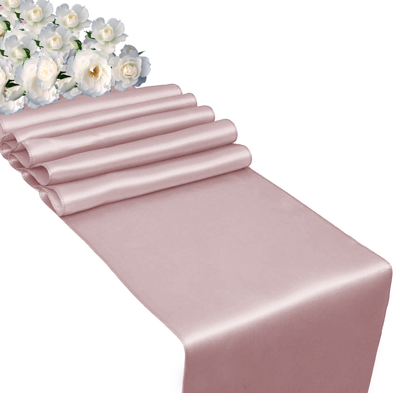 Satin Table Runner - Rose Gold (11" x 108")