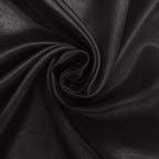Plastic Table Cloth And Black Satin Runner Set  - 2Pcs