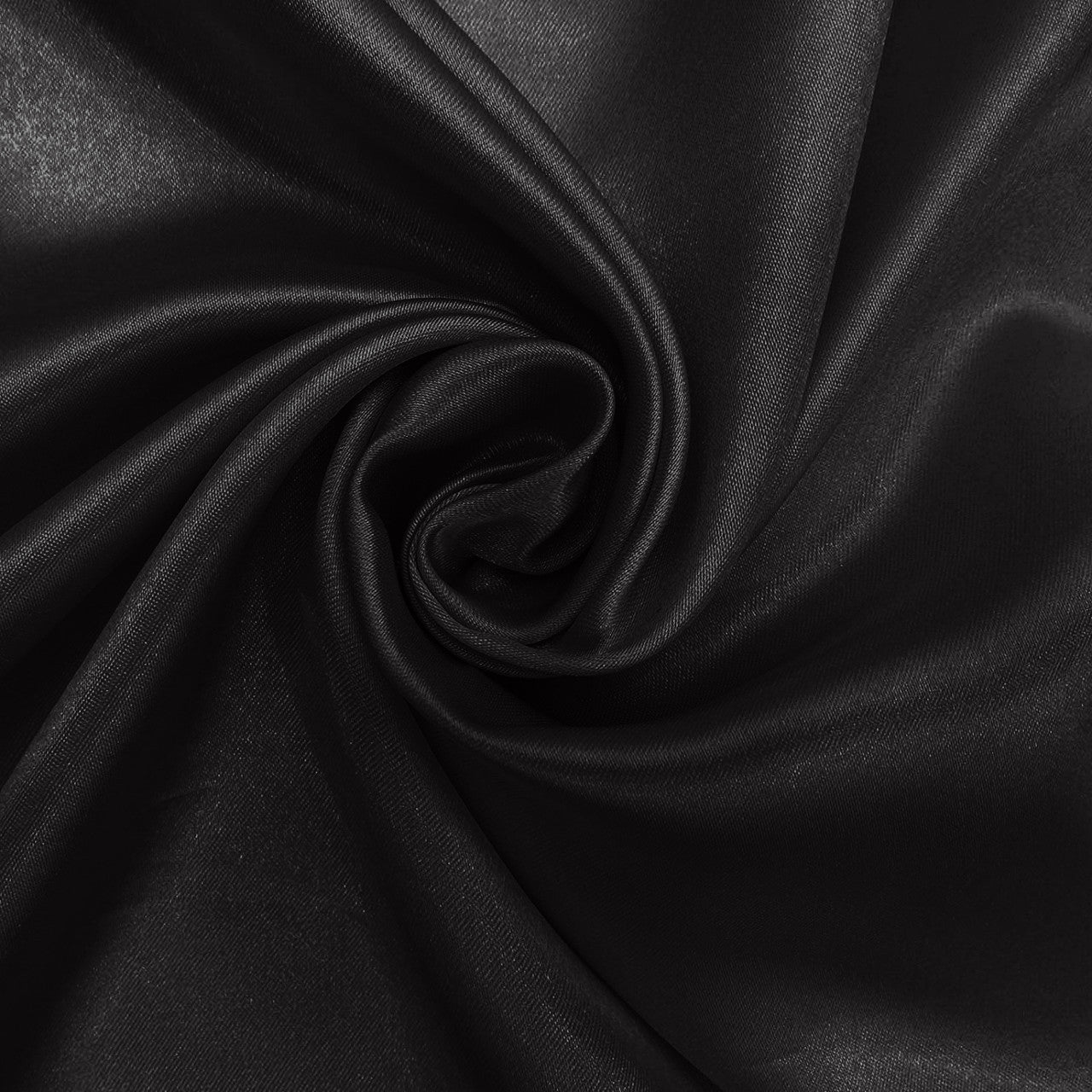 Plastic Table Cloth And Black Satin Runner Set  - 2Pcs