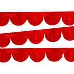 3m Ice Silk Detachable Swag for Photography Backdrop - Red