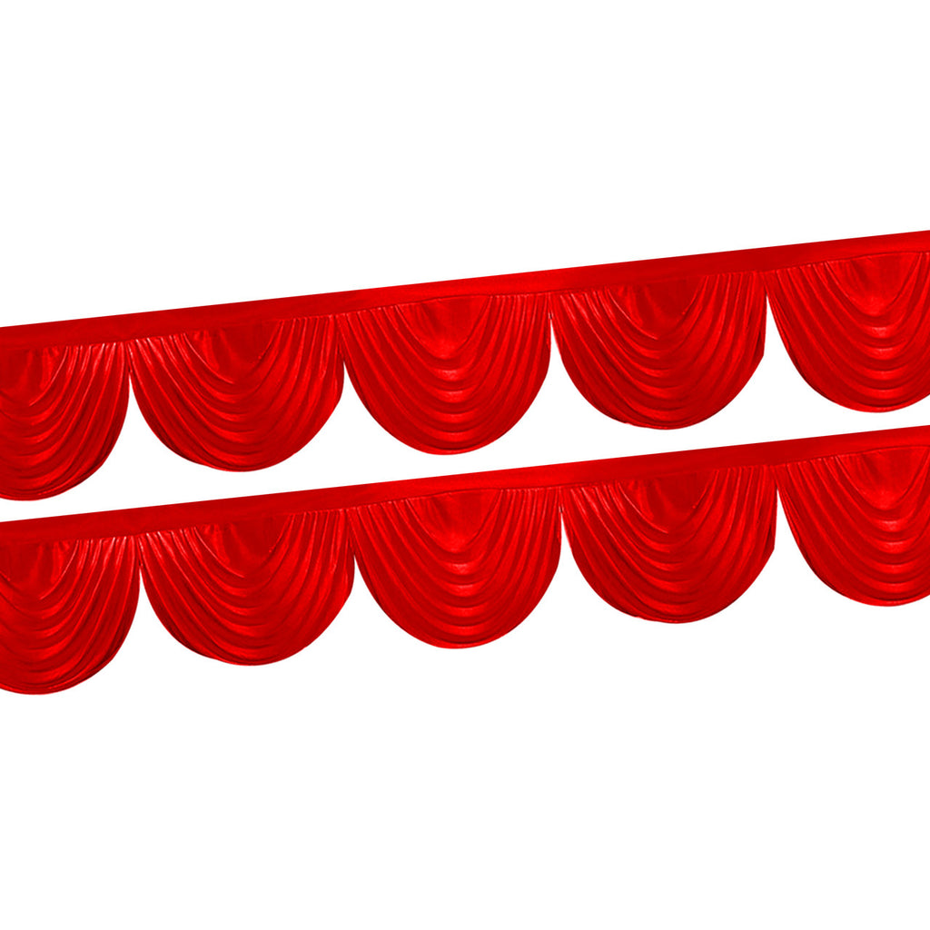 3m Ice Silk Detachable Swag for Photography Backdrop - Red