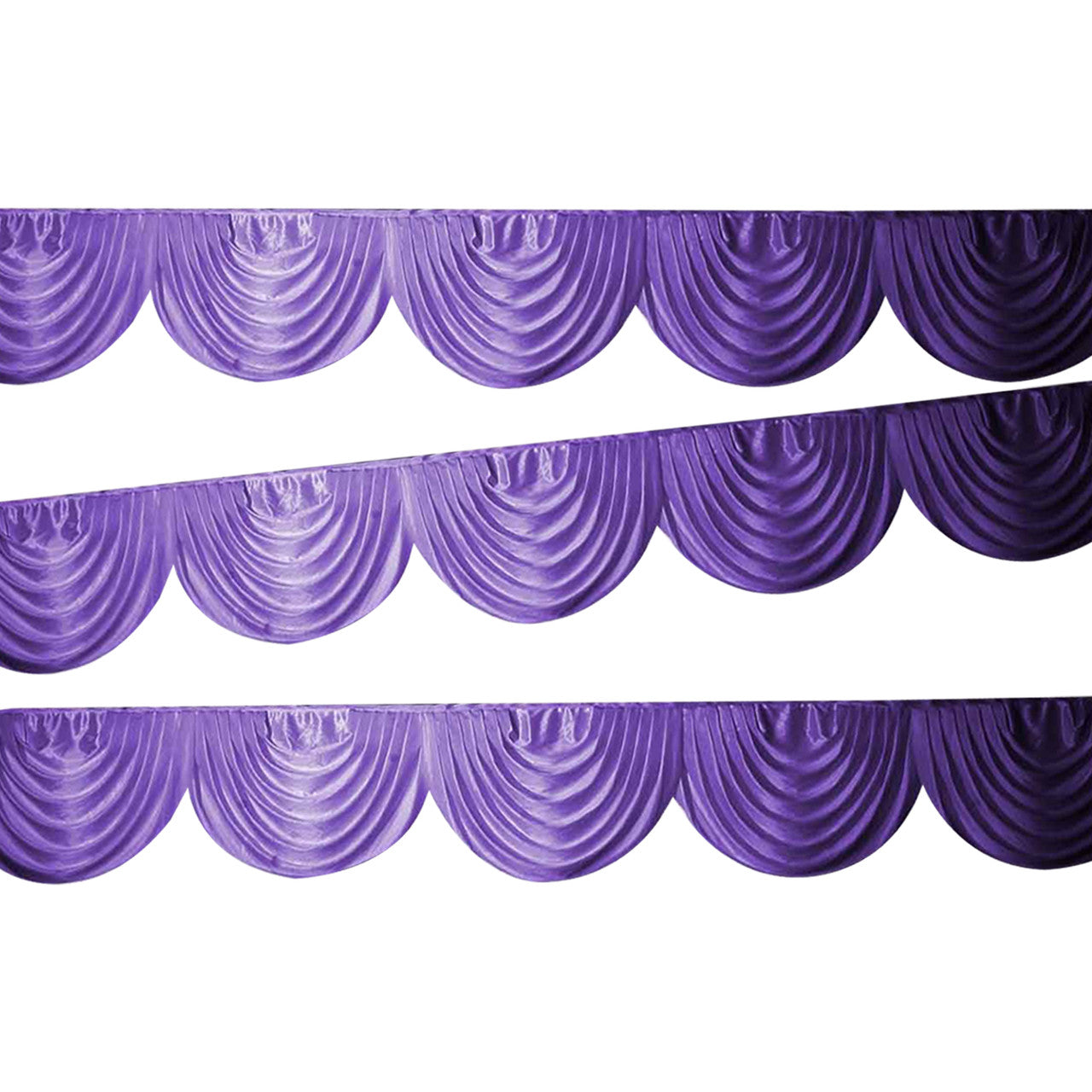 3m Ice Silk Detachable Swag for Photography Backdrop - Purple