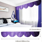 3m Ice Silk Detachable Swag for Photography Backdrop - Purple