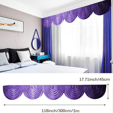 3m Ice Silk Detachable Swag for Photography Backdrop - Purple