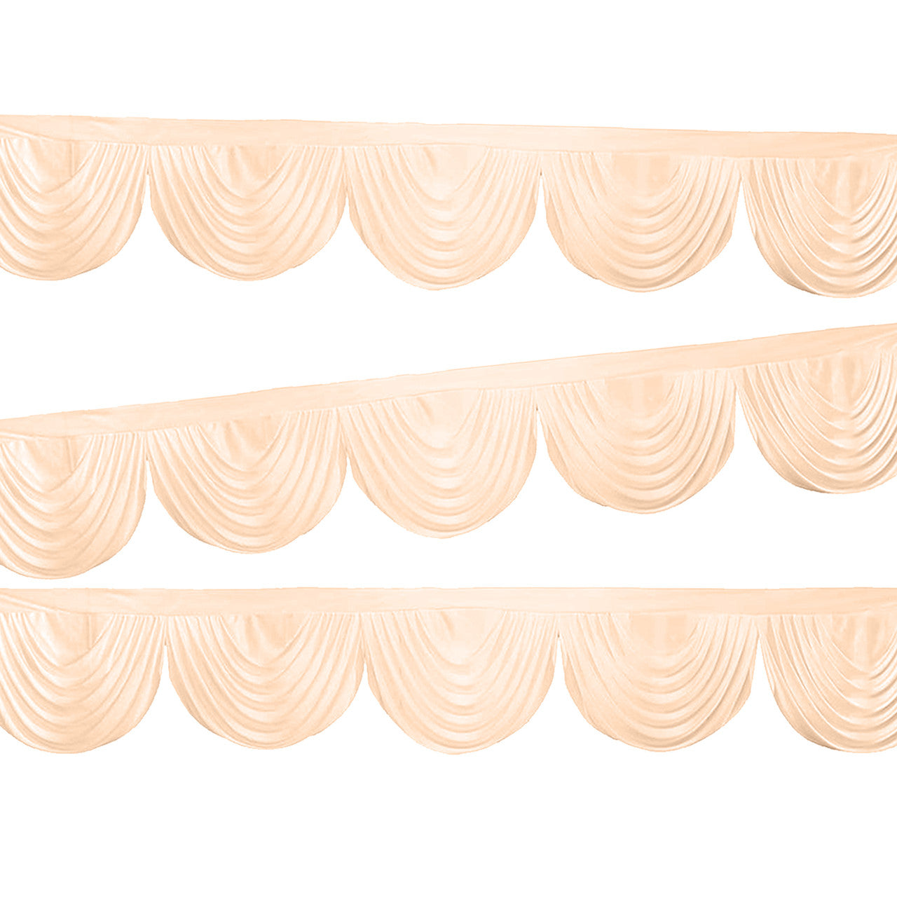 3m Ice Silk Detachable Swag for Photography Backdrop - Rose Gol