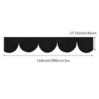 3m Ice Silk Detachable Swag for Photography Backdrop - Black