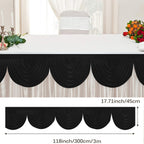 3m Ice Silk Detachable Swag for Photography Backdrop - Black