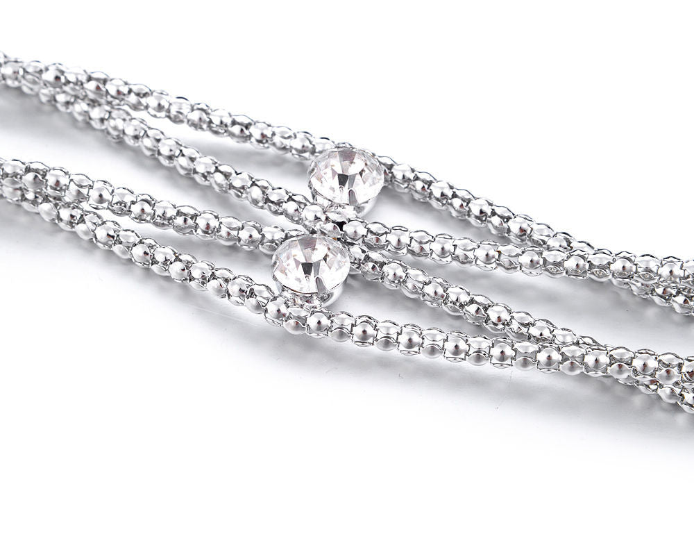 Silver Diamante Chain with Charms